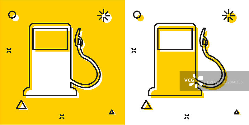 黑色加油站图标图片素材