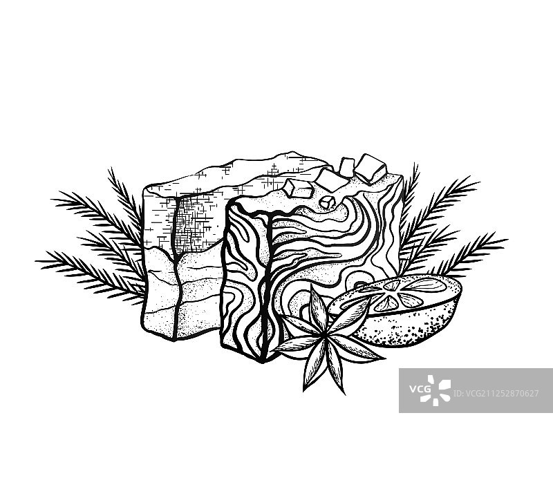手工皂轮廓图片素材