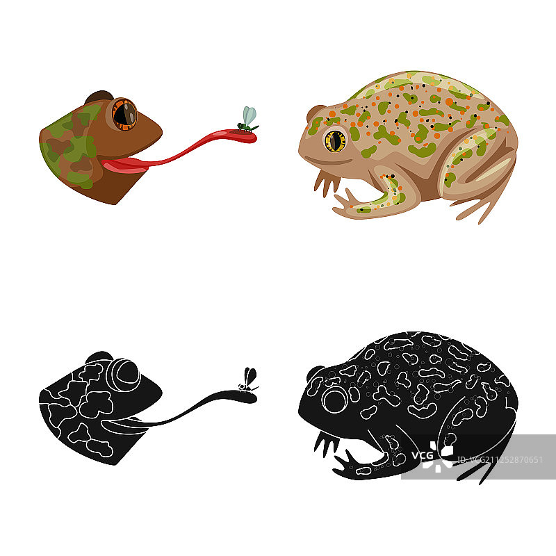 野生动物与沼泽Logo套装图片素材