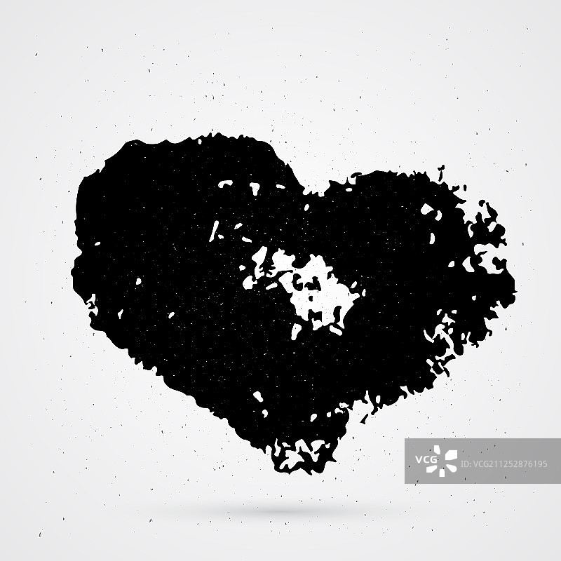 白色背景上手绘心脏涂鸦图片素材