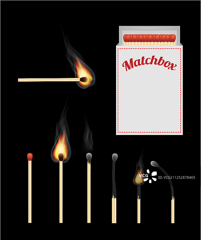 火柴与火柴盒图片素材