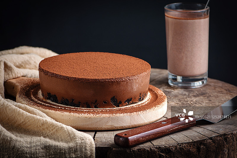 巧克力慕斯蛋糕图片素材