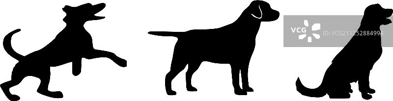 白色背景上的狗图标图片素材