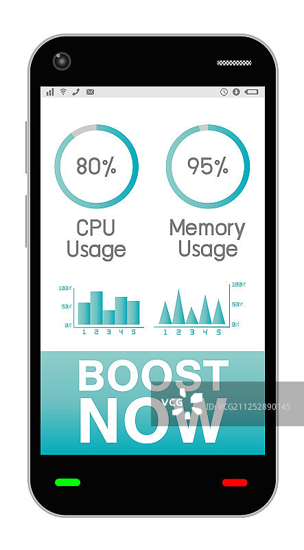 带有任务管理提升应用的智能手机图片素材