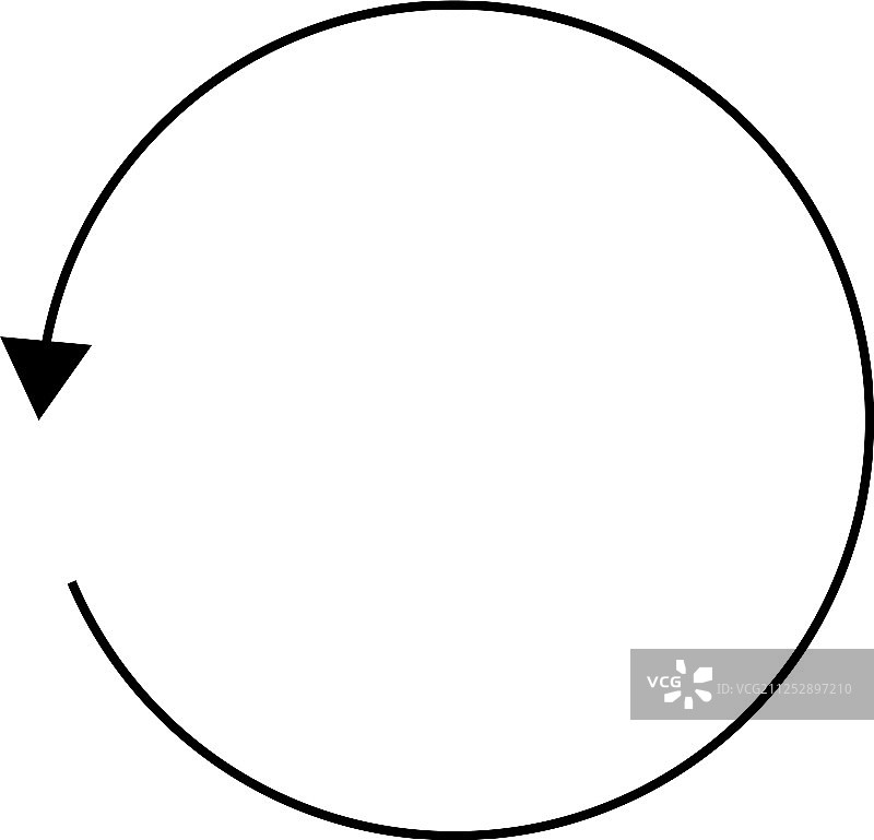 圆形箭头向左放射图标图片素材