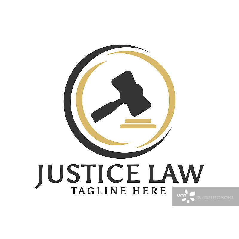 锤子正义律师法律标志设计理念图片素材