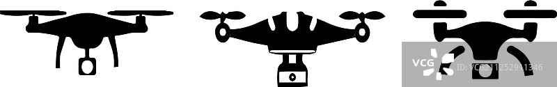 白色背景上的无人机图标图片素材