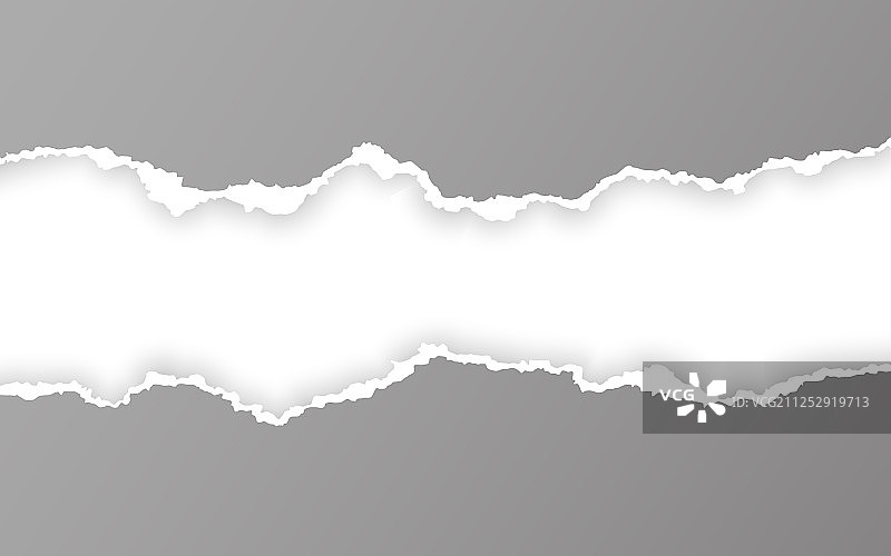 横版撕裂方形纸边图片素材