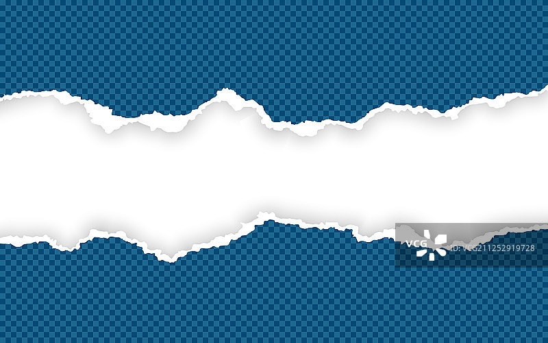 横版撕裂方形纸边图片素材