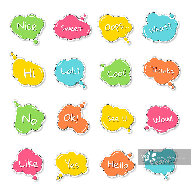 对话气球漫画思考泡泡合集图片素材