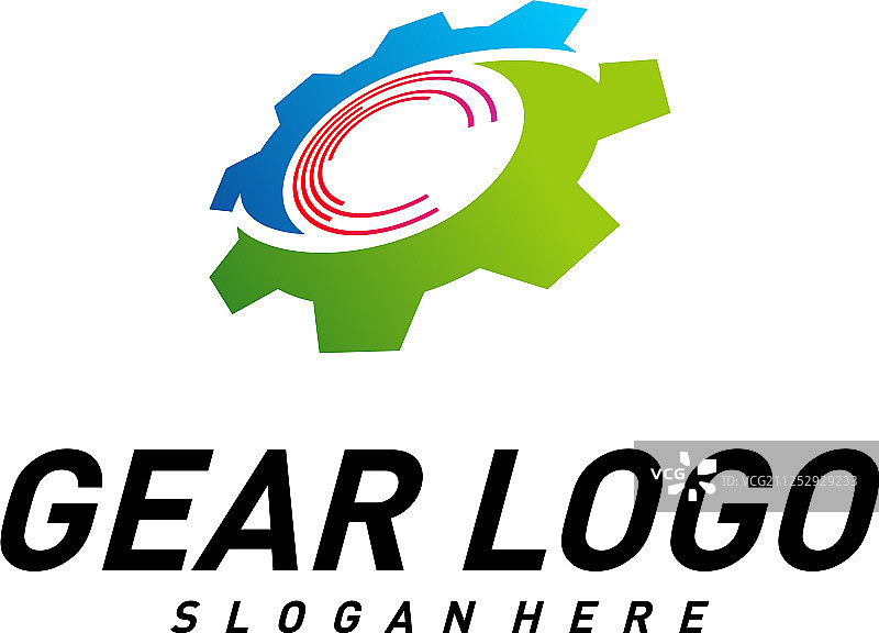 机械齿轮Logo设计模板图片素材