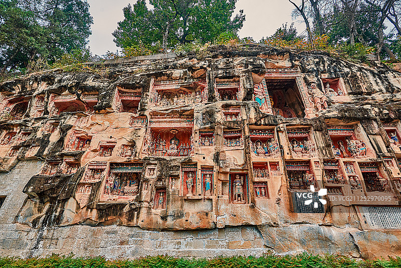 四川巴中南龛石窟图片素材