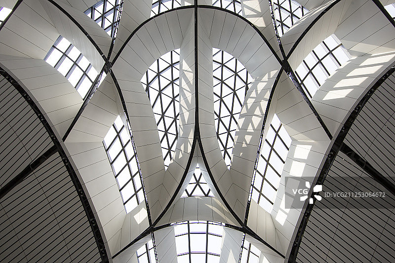 北京大兴国际机场航站楼建筑屋顶图片素材