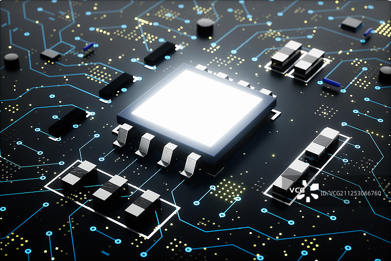 3D计算机芯片图片素材