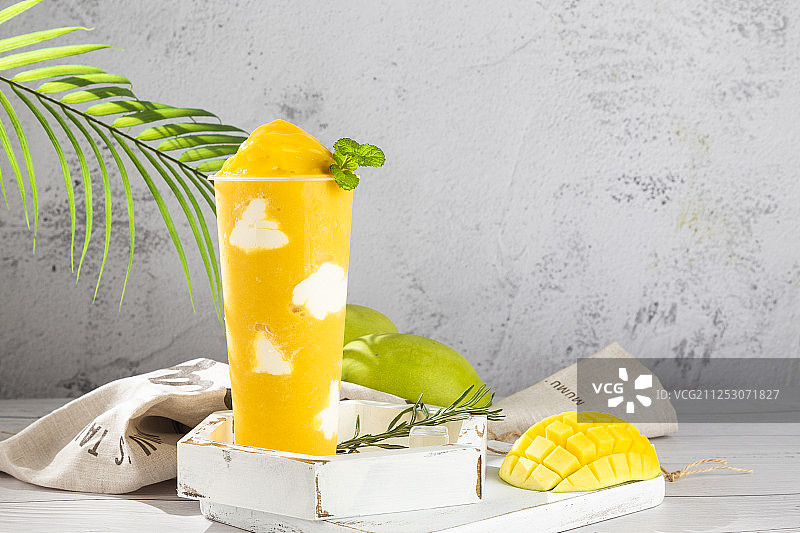 芒果奶茶图片素材