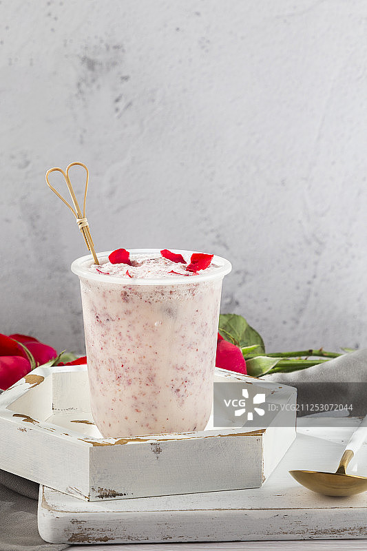 玫瑰奶茶图片素材