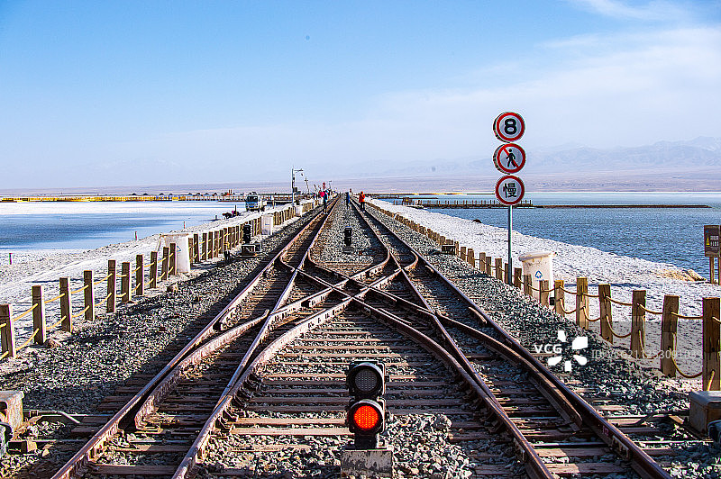 青海省铁轨轨道图片素材