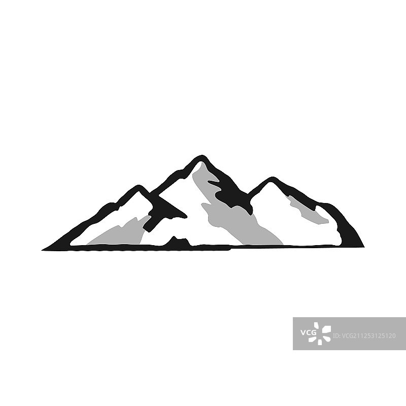 山脉轮廓户外图标图片素材
