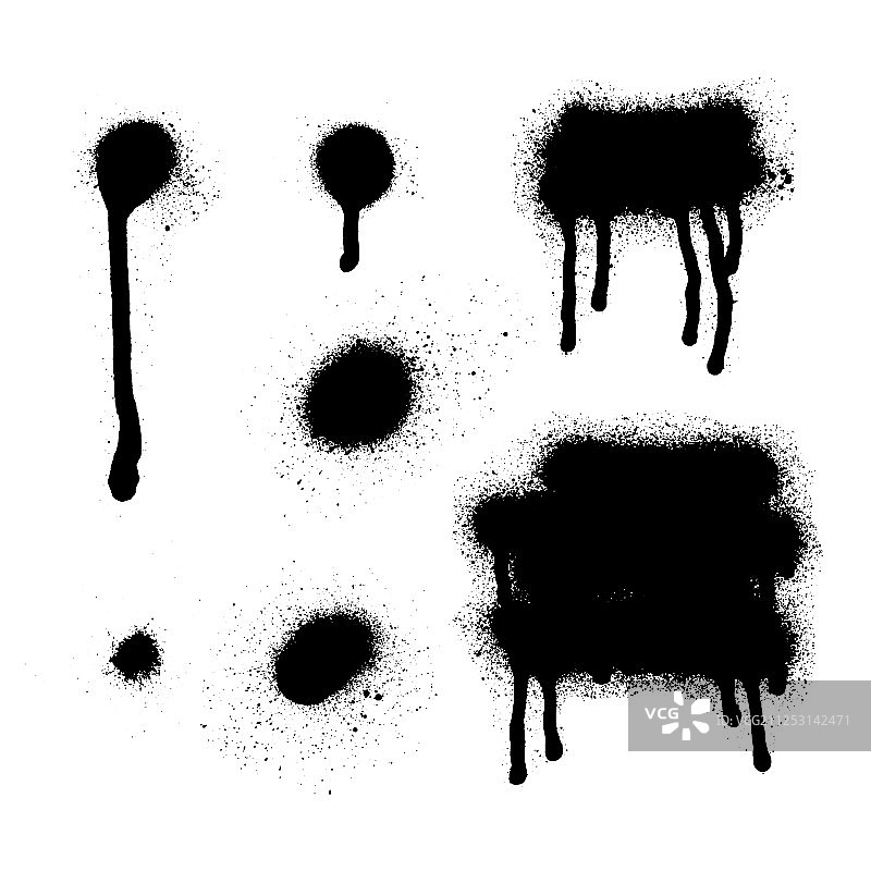 涂鸦喷绘banner套装图片素材