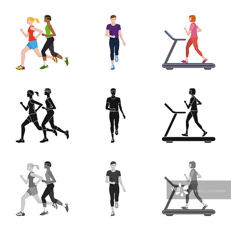 运动与获胜者图标集图片素材