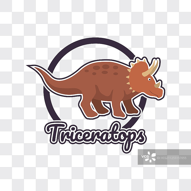 透明背景上孤立的恐龙图片素材