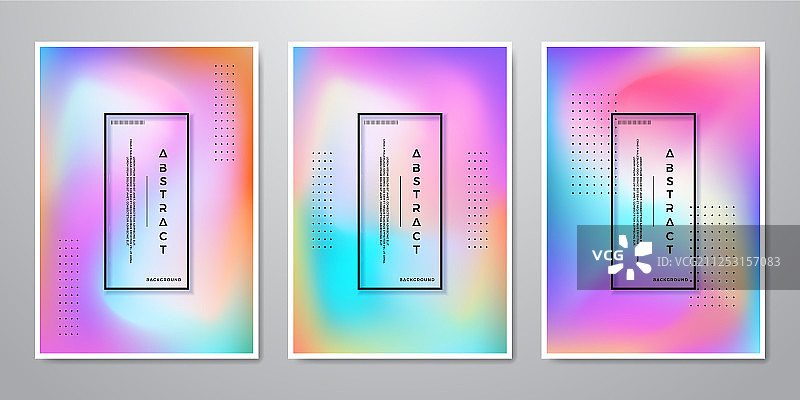 抽象时尚全息渐变形状图片素材