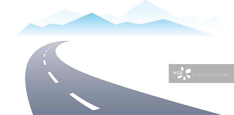 完美设计的乡村弯曲公路图片素材