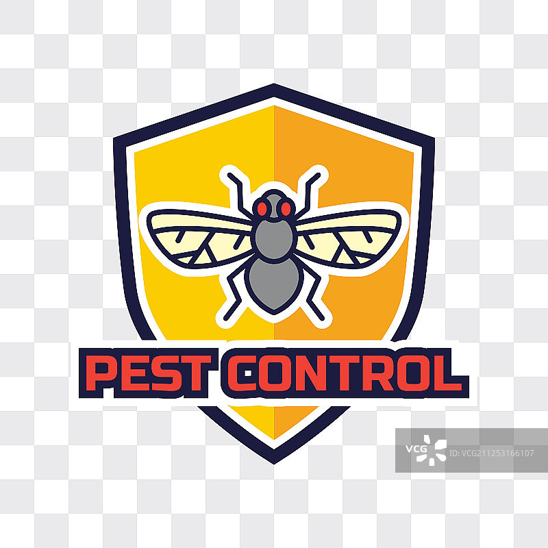 透明背景上的害虫防治标志图片素材