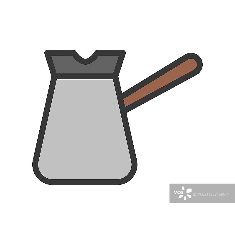 土耳其咖啡相关填充风格图标图片素材