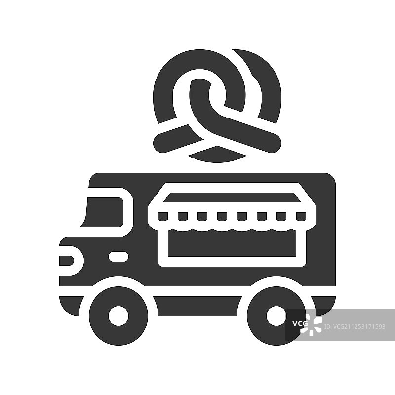 椒盐脆饼餐车实体风格图标图片素材