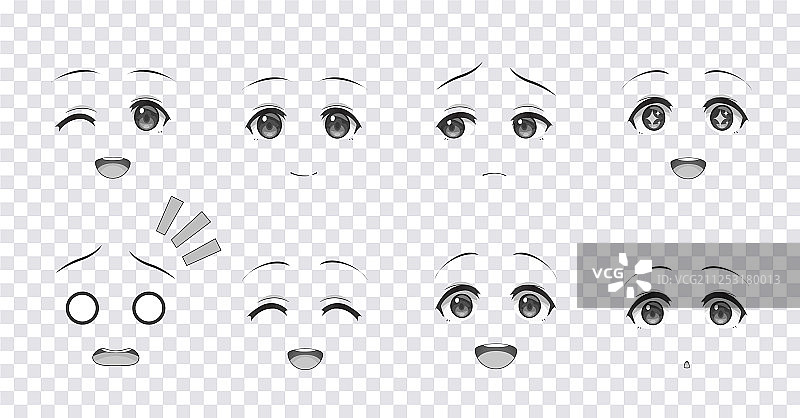 蓝色眼睛动漫女孩图片素材