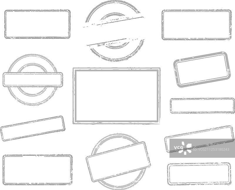 空橡胶图章套装图片素材