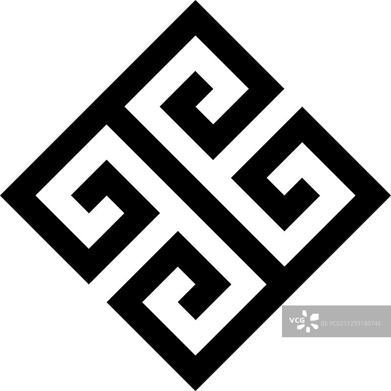 典型的埃及亚述和希腊回纹图片素材