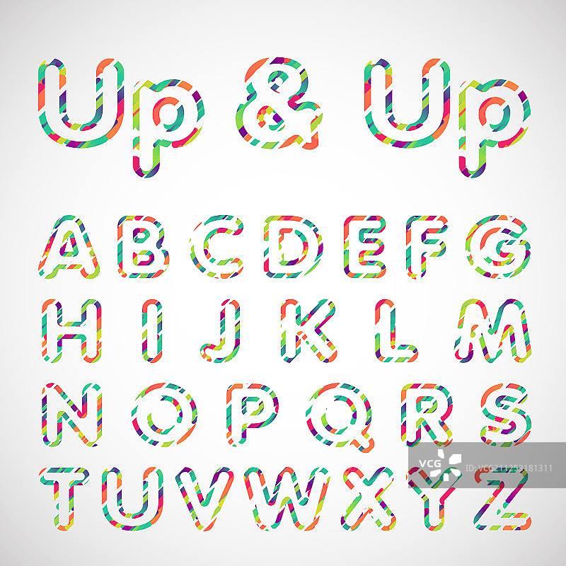 彩色字符集图片素材