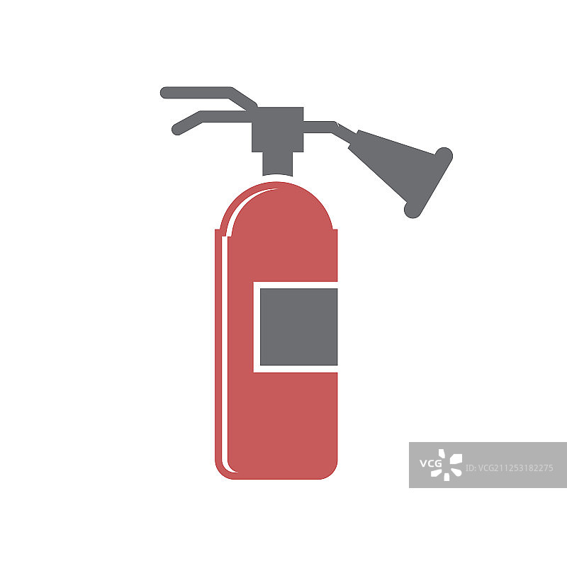 汽车灭火器图标白色背景图片素材