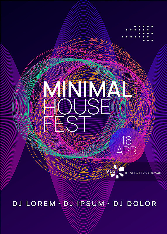 霓虹俱乐部传单电子舞曲音乐迷幻派对图片素材