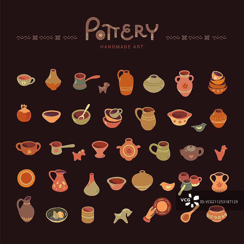 陶艺店图标标志设计图片素材