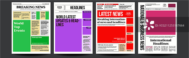 带文章文本的报纸封面图片素材