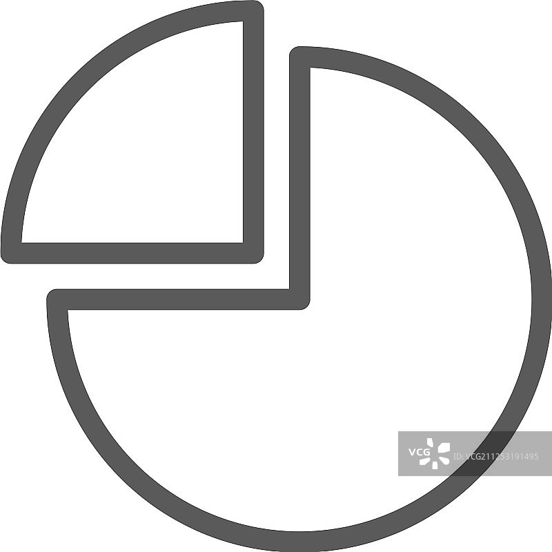 带线段的饼图图标图片素材
