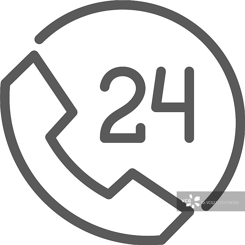 圆形时钟热线24小时服务帮助时间图片素材