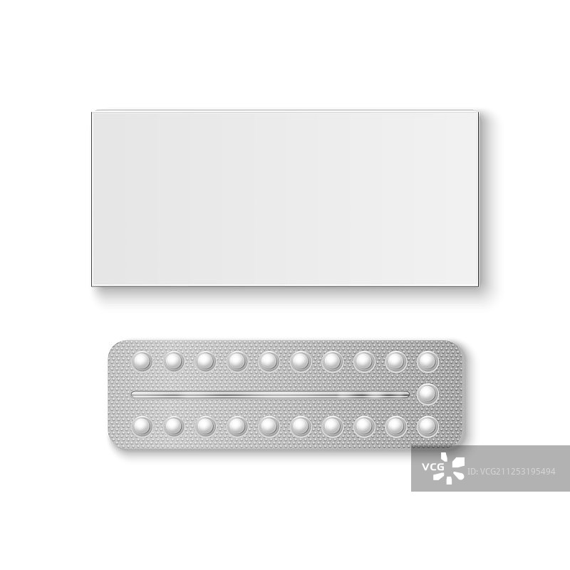 避孕药包装写实风格图片素材