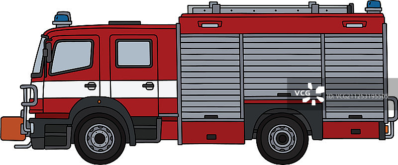 红色消防车图片素材