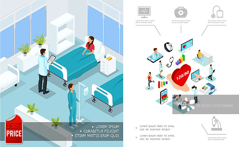 2.5D医疗护理概念图片素材
