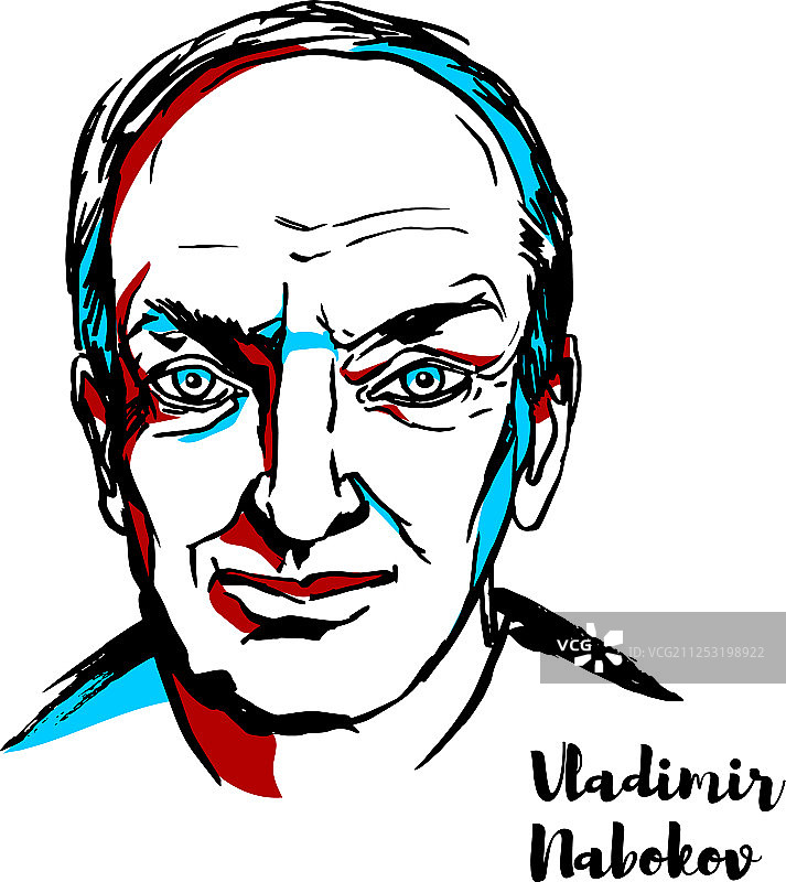 弗拉基米尔·纳博科夫肖像图片素材