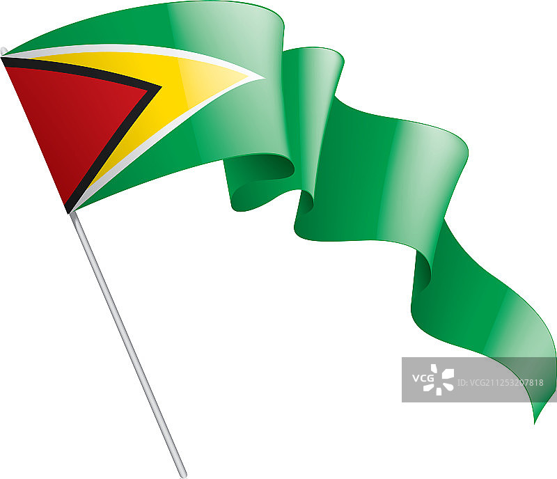 圭亚那国旗上有白色图片素材