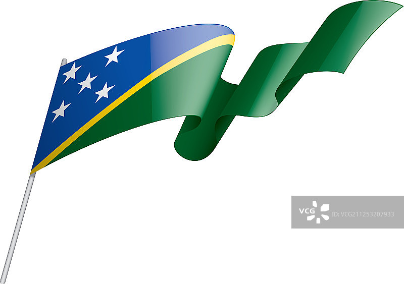 所罗门群岛国旗上图片素材