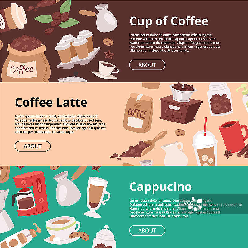 咖啡馆banner宣传单图片素材