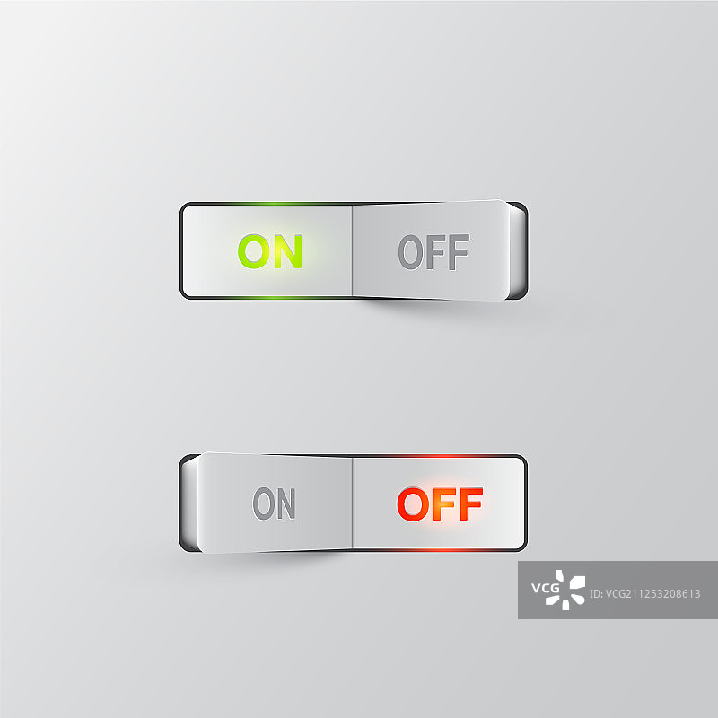 黑色背景上的逼真黑色开关图片素材