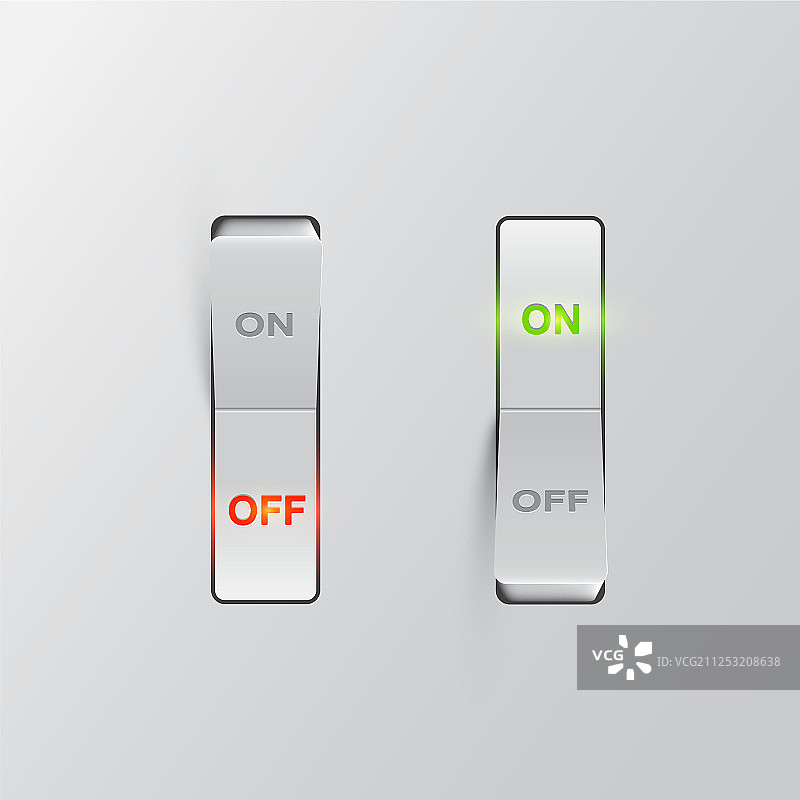黑色背景上的逼真黑色开关图片素材