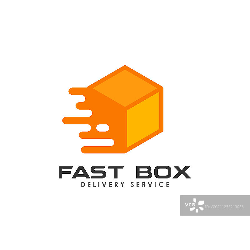 快递盒标志设计图片素材